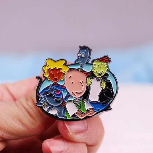DOUGS Enamel Pin American animated television series characters brooches jewelry