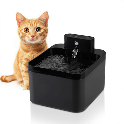 2.2LCat Water Fountain Battery & Sensor 2 in 1 Drinking Fountain For Cats Dog Drinker Wireless Pet Water Dispenser Accessories