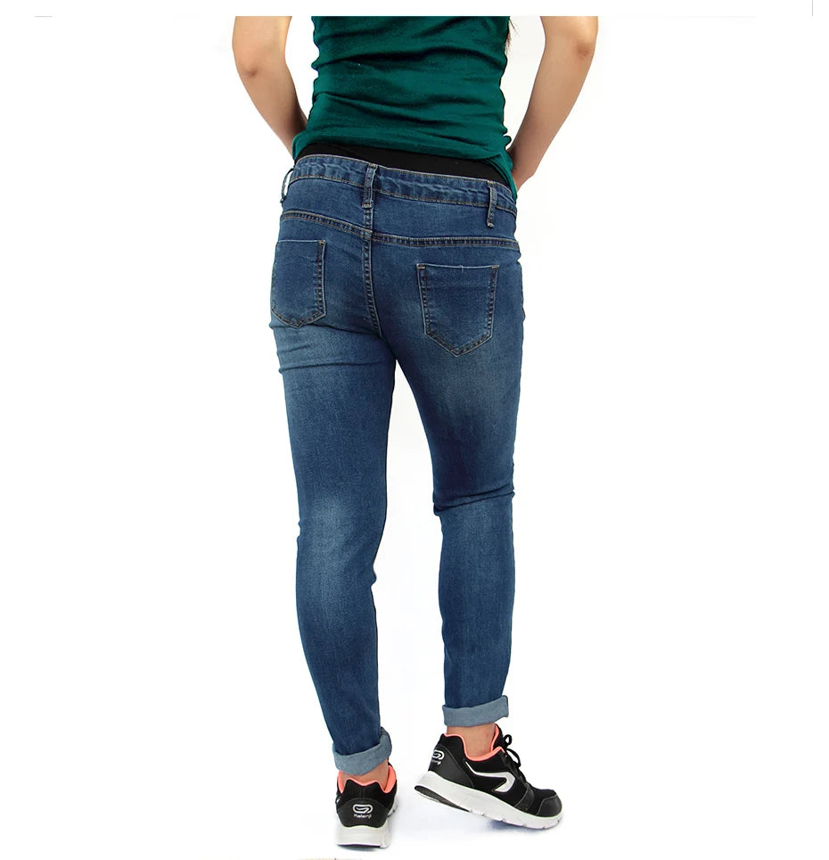 Maternity Clothing  Jeans Insert Panel  Skinny  Cotton Denim Pants for Pregnant Women Pregnancy Clothes