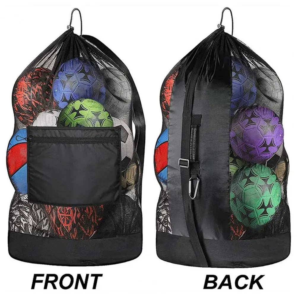 Sports Ball Bag Large Capacity Basketball Volleyball Drawstring Storage Mesh Bag Sports Soccer Ball Bag Soccer Ball Carrier Bags