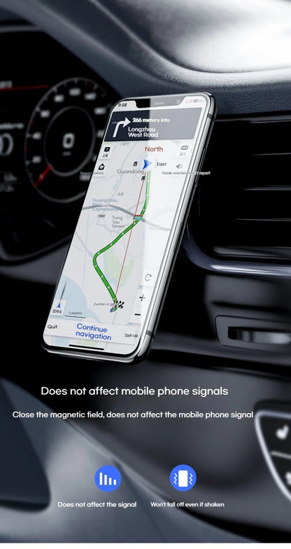Magnetic Car Mount Mobile Phone Holder Magnetic Vacuum Adsorption Ultra Stable Suction Cup Bracket For Navigation Cell Support