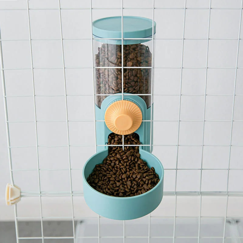 Automatic Pet Feeder Cage Hanging Bowl Water Bottle Food Container Dispenser For Puppy Cats Rabbit Birds Pet Feeding Product