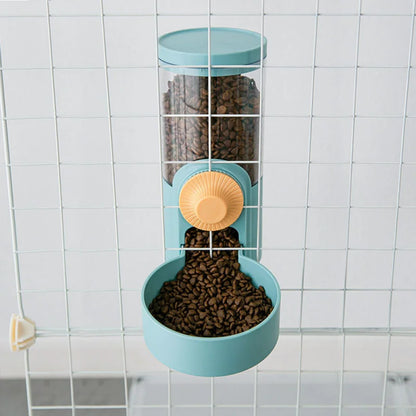Automatic Pet Feeder Cage Hanging Bowl Water Bottle Food Container Dispenser For Puppy Cats Rabbit Birds Pet Feeding Product