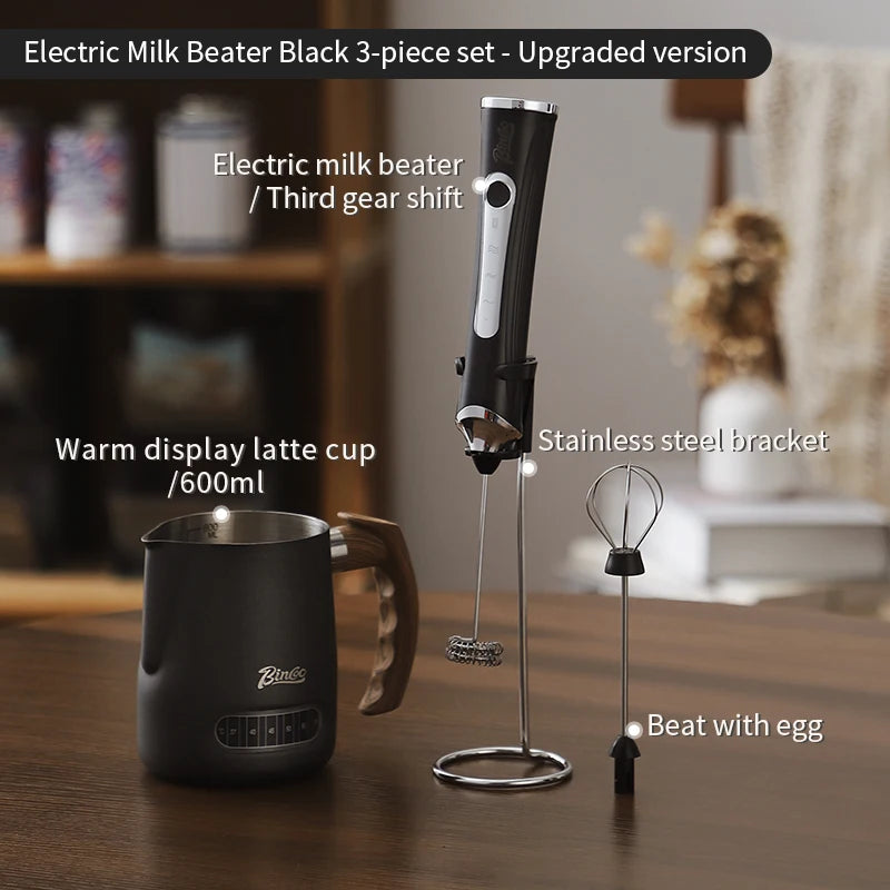 Bincoo Electric Milk Frothers Handheld Wireless Blender USB Mini Coffee Maker Whisk Mixer Cappuccino Cream Egg Beater Blender