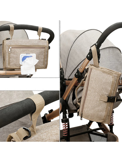 1pcs  Baby Diaper Pads Outdoor Travel Folding Waterproof Diapers Including Shoulder Strap Wet Wipes Pocket