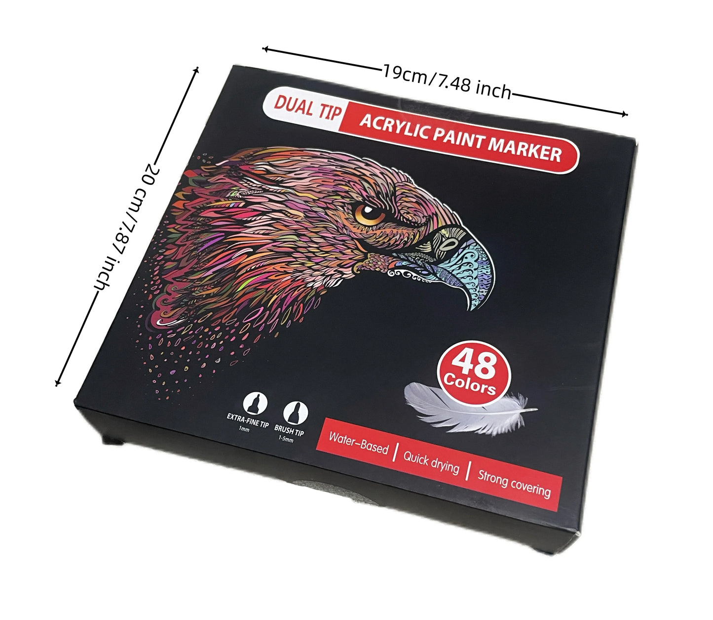 30/48/60 Colors Dual Tip Acrylic Paint Pens Markers Art Markers Set Drawing Markers for DIY Crafts Making Art Brush Set Supplies