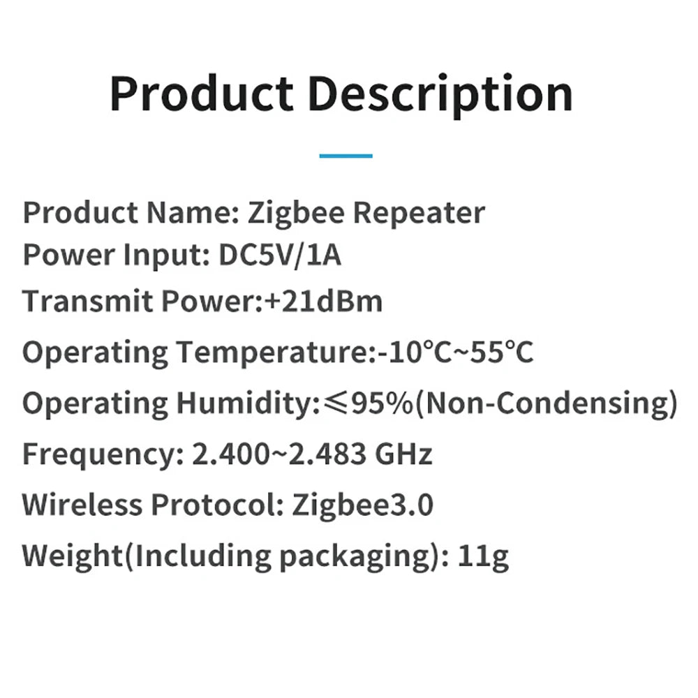 ZigBee 3.0 Signal Repeater USB Signal Amplifier Extender for eWelink App Work with ZigBee Gateway Zigbee2mqtt Smart Home Devices