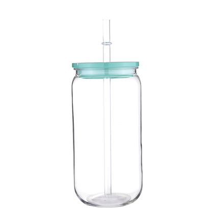 16oz PET Plastic Cups Equipped With Replaceable Colored Lid And Straw Can Hold Soda Juice Drinks Milks High Quality Cups