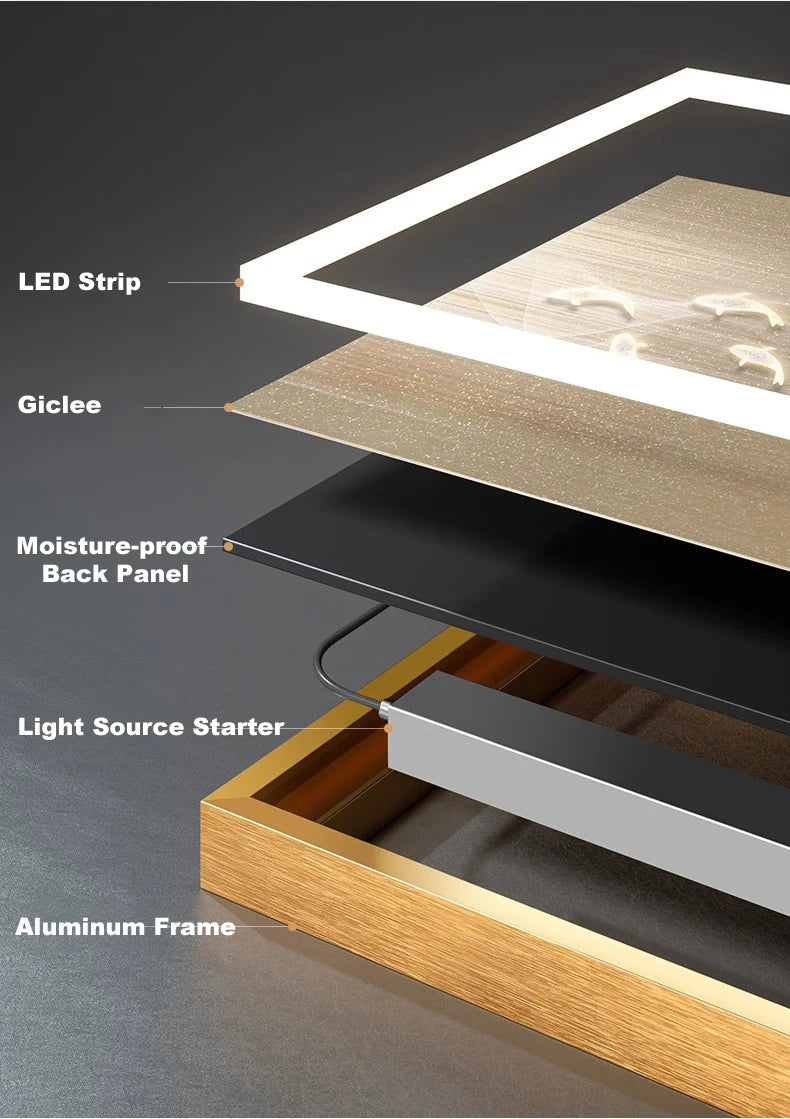 Entrance Decorative Wall Painting Lamp Living Room Background Wall Light Luxury Mural Light Corridor Hanging Abstract Painting