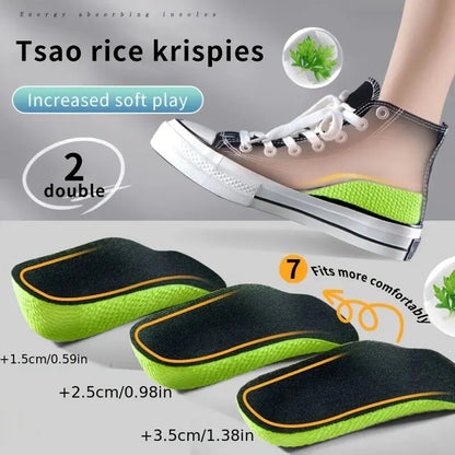 1Pair Height Increase Insoles for Men Women Shoes Flat Feet Arch Support Orthopedic Insoles Sneakers Heel Lift Half Shoe Pads