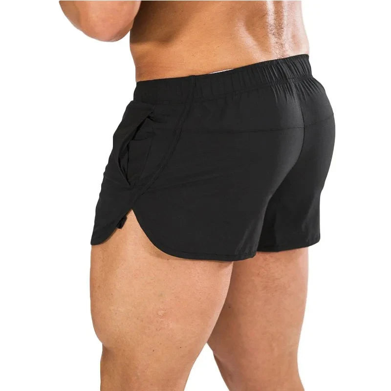 New Summer Casual Cool Breathable Shorts Men's Gym Fitness Fitness Solid Color Slim Shorts Men Jogging Fitness