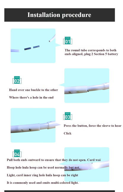 CrossFit Folding Exercise Circle Fitness Equipment LED Colour Fitness Circle Performing Arts Abdominal Weight Loss Light Fitness