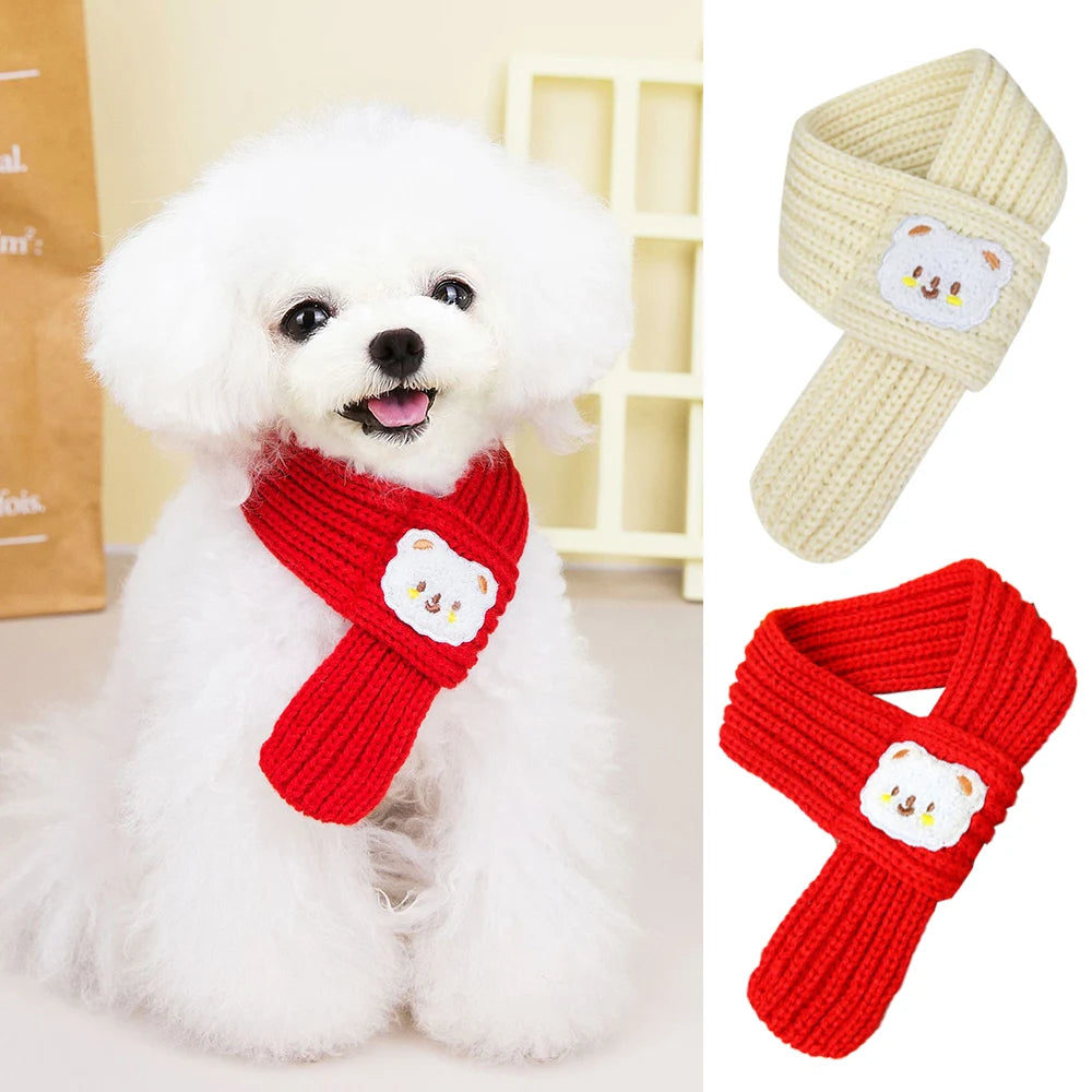Puppy Accessories Pet Supplies Wool Puppy Scarves Pet Cat Scarves Keep Warm In Autumn Winter Pet Supplies Pet Scarves Product