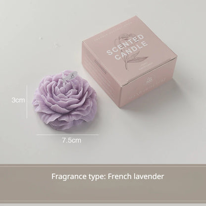 Peony Scented Candles, Handmade DIY Mini Floral Candles for Valentine's Day Gifts