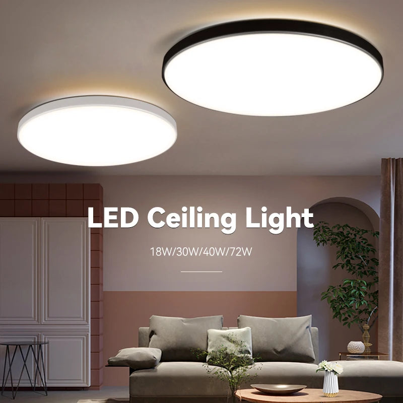 Led Ceiling Lights Ultra Thin LED Ceiling Lamps Modern Panel Light  30W 50W 72W Downlights for Living Room Bedroom Kitchen Home