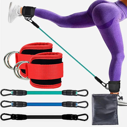 Resistance Bands With Ankle Straps Fitness Workout Training Resistance Bands Home Yoga Stretch Elastic Pilates Gym Equipment