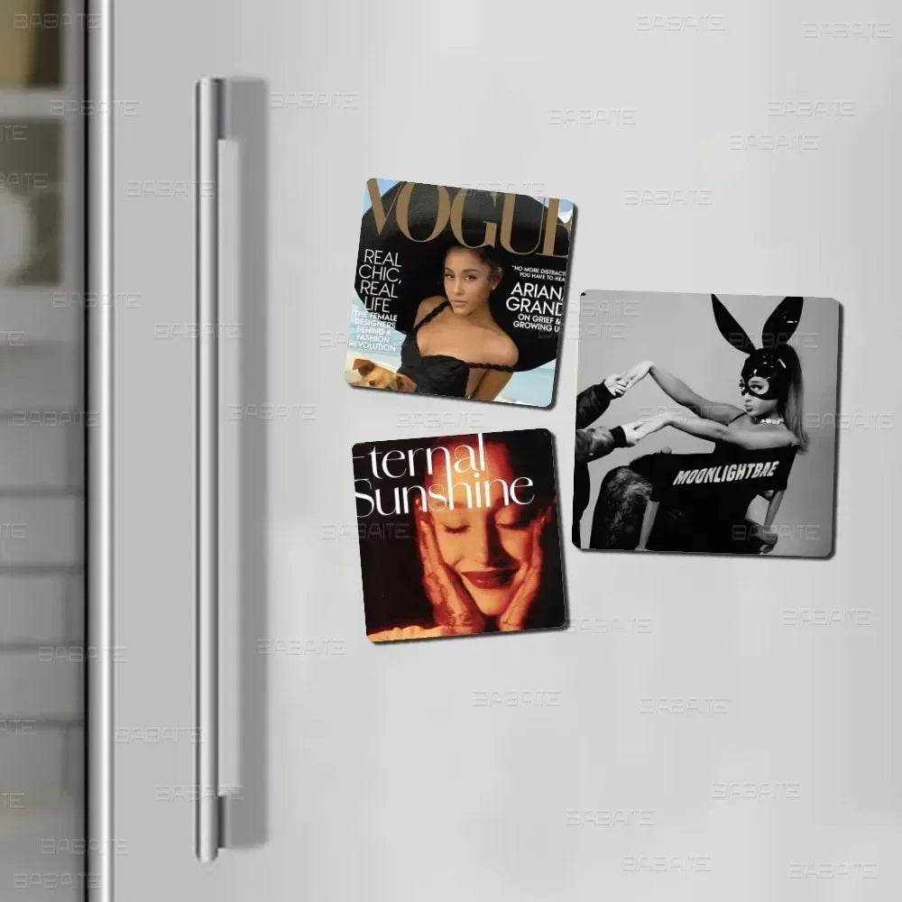 Singer A-Ariana Grande Fridge  Magnet Personalized Fridge Magnet Square Shape Fridge Refrigerator Wall Door Decoration