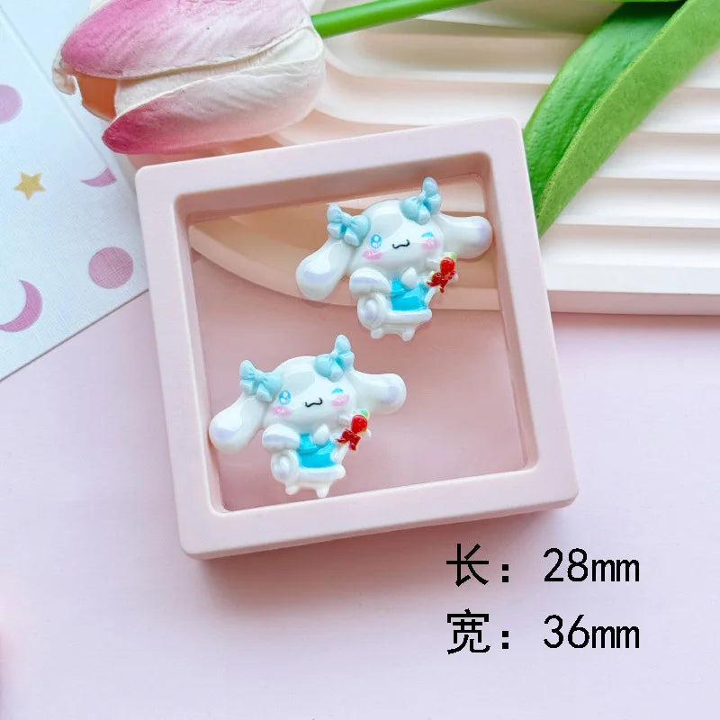 100pcs Cartoon porker Sanrio diy resin accessories accessories handmade hairpins mobile phone cases headwear supplies