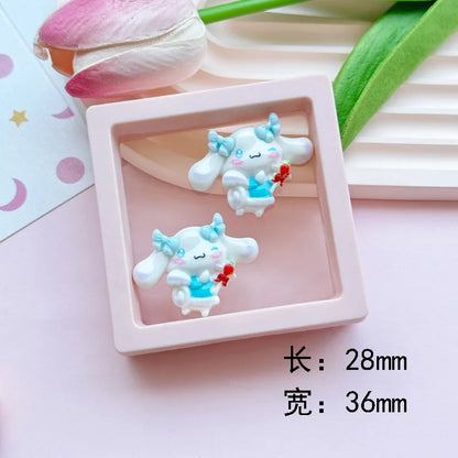 100pcs Cartoon porker Sanrio diy resin accessories accessories handmade hairpins mobile phone cases headwear supplies