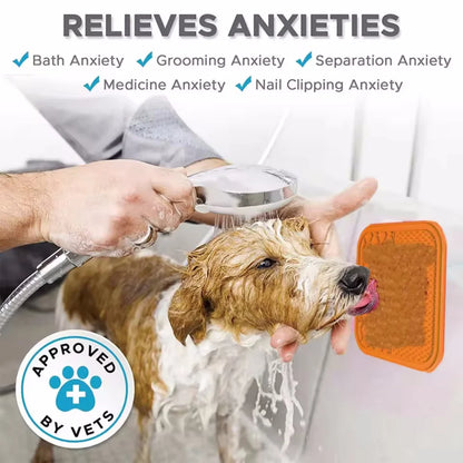 Pet Lick Silicone Mat for Dogs Pet Slow Food Plate Dog Bathing Distraction Silicone Dog Sucker Food Training Dog Feeder Supplies