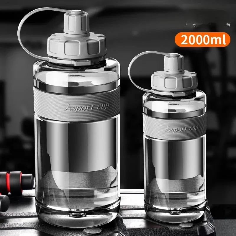 2 Liter Big Water Bottle with Straw 2L/1.5L/1L/0.6L Large Capacity School Gym Sports Drinking Bottles BPA Free Fitness