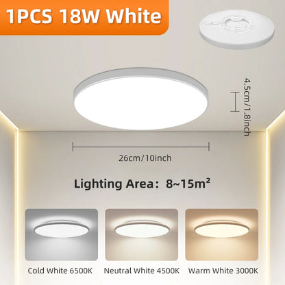 Led Ceiling Lights Ultra Thin LED Ceiling Lamps Modern Panel Light  30W 50W 72W Downlights for Living Room Bedroom Kitchen Home