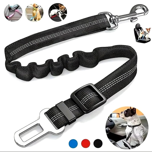 Top-grade Pet Car Safety Belt Dogs Cats Safety Belt Reflective Line Adjustable Seat Belt Length Suitable Any Dog Traction Collar