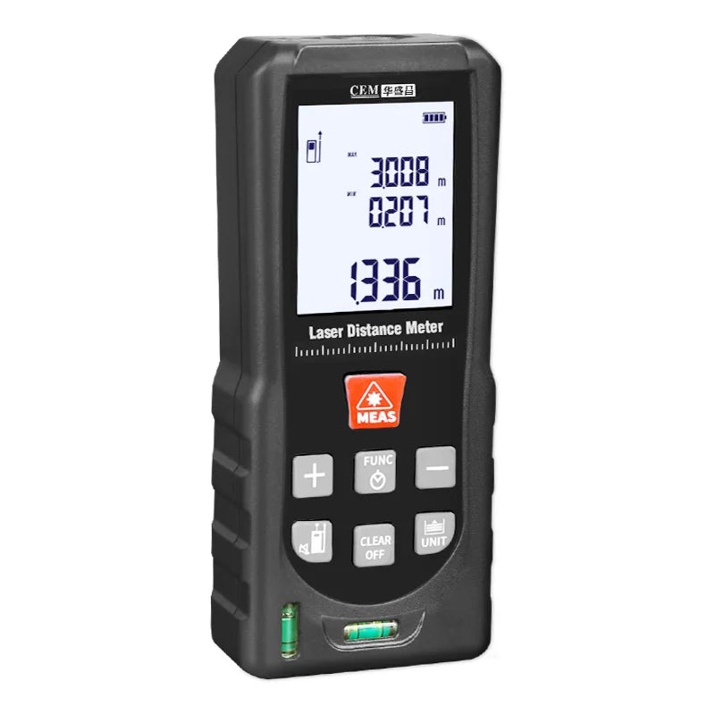 Laser Measuring Tool 328ft/100m, Red Light Laser Tape Measure with Angle Sensor, Pythagorean, Distance, Area, Volume Measuring