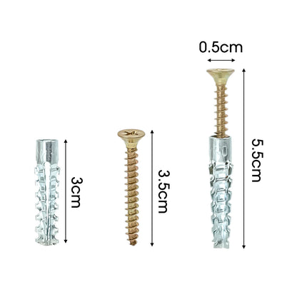 Serrated Steel Wall Anchors Metal Expansion Tube Pipe Self Tapping Screw Drilling Plug for Concrete Wall Fasteners Bolt Anchors
