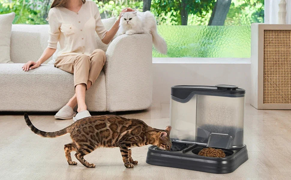 Automatic Cat Feeder FeederDog Feeder Automatic Suitable for Pets Such As Cats and Dogs Feeding and Drinking in One