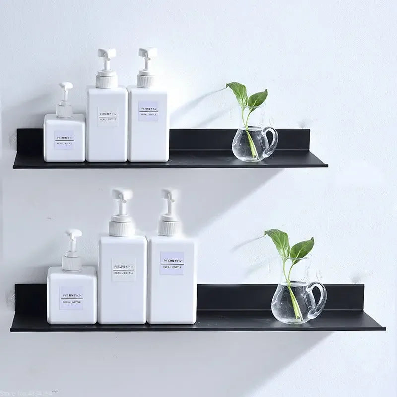 Floating Bathroom Shelves Without Drilling Storage Wall Rack Home Organizer Ledge Hardwares Cabinet Kitchen Toilet Accessories