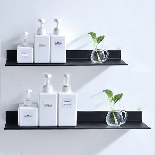 Floating Bathroom Shelves Without Drilling Storage Wall Rack Home Organizer Ledge Hardwares Cabinet Kitchen Toilet Accessories