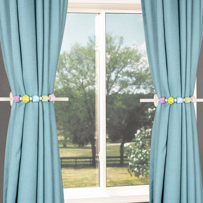 Wooden Curtain Holder Curtain Tieback Hanging  wooden Curtain rope Ball Tie Back Curtain Straps Home Decoration