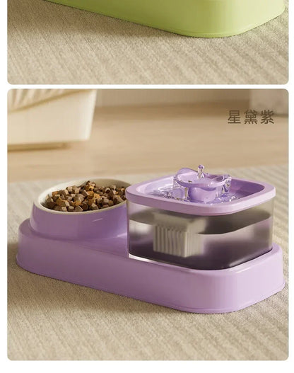 2 In 1 Pets Water Fountain Auto Filter USB Electric Mute Cat Drinker Bowl Pet Feeder Recirculate Filtring Drinker For Cats Water