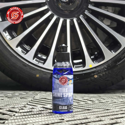 Black Wet Look Tire Shine Dressing -Automotive Clear Coat Tire Dressing for Glossy Wet Tire Look, Vinyl & Plastic, with UV