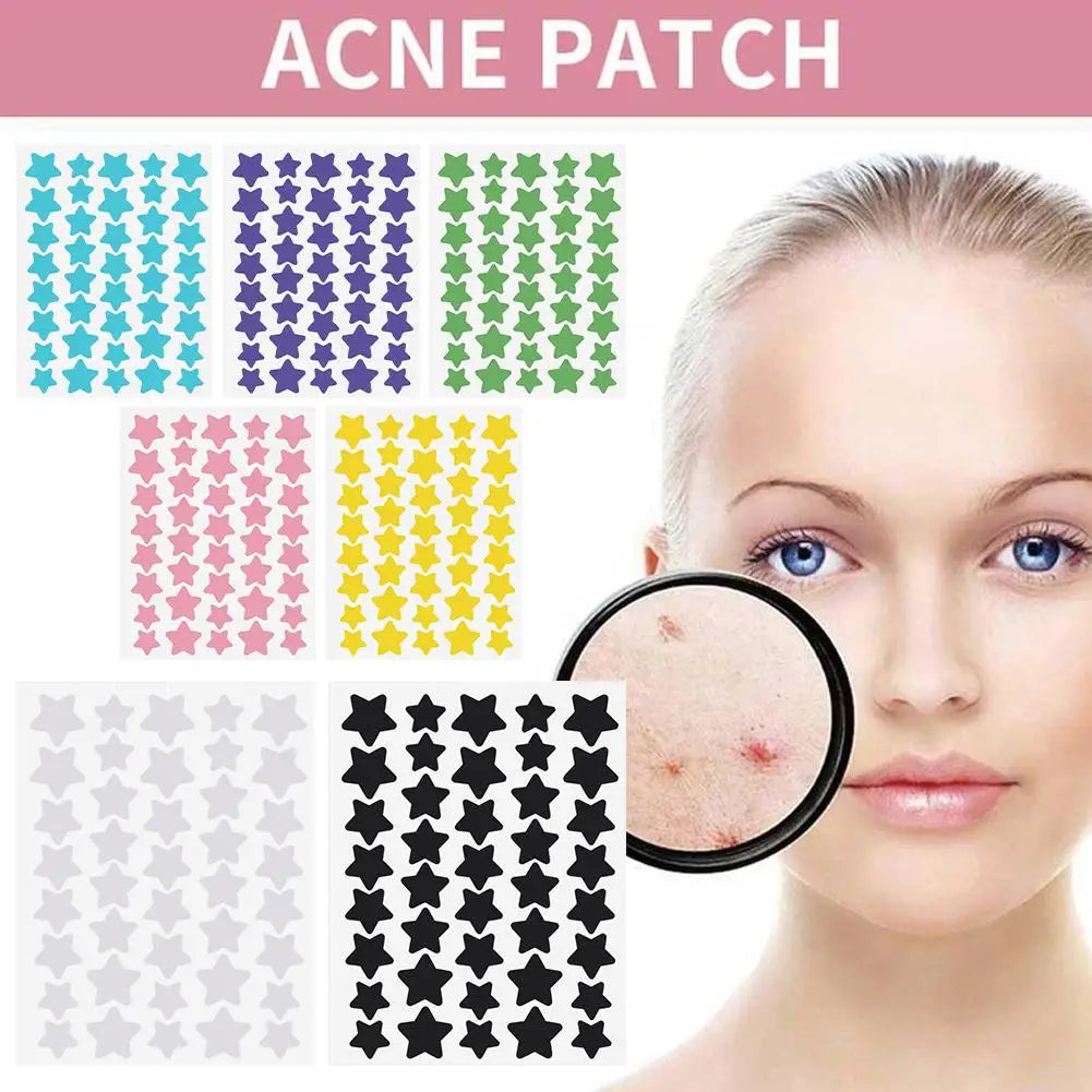 40pcs Pimple Patches Colorful Star-Shaped PE Pimple Patches For Ance Cute And Invisible Pimple Cover Stickers for Pimple Removal