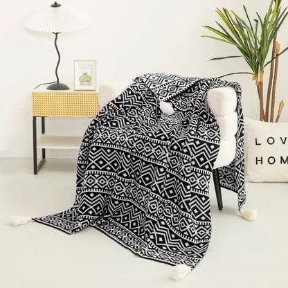 Bohemian Blanket Soft Sofa Cover Summer Blanket Office Nap Blankets Air Conditioning Blankets Knit Blanket For Travel