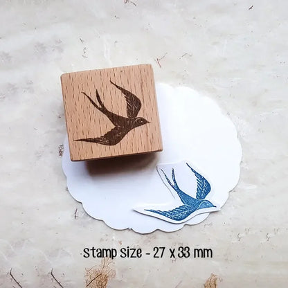 Stamp Scrapbooking Supplies Flower Petal Birds Stationary Kawaii Wooden Stamps