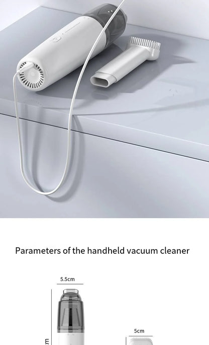 Vacuum Cleaner Mini Car Cleaning Powerful Suction Handheld Car Vacuum Cleaner Rechargeable for Car and Home Auto Vacuum Cleaner