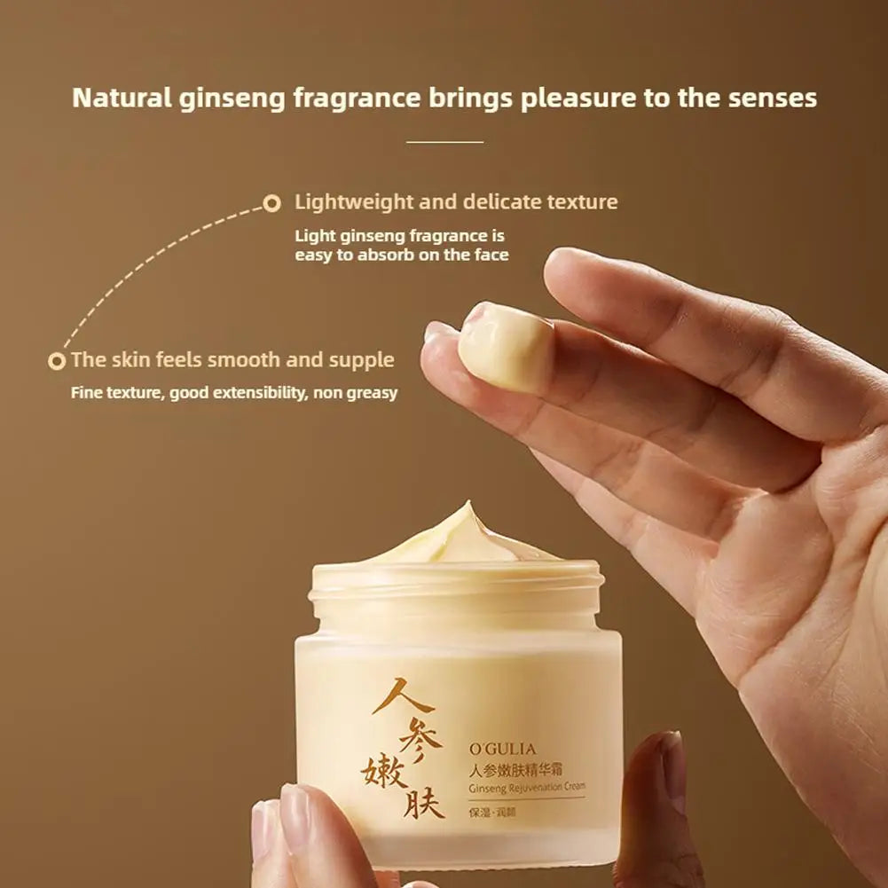 Ginseng Face Cream Firming Brightening Water Moisturizer for Smooth, Radiant Skin, Anti-Aging Skincare Facial Cream Skincare