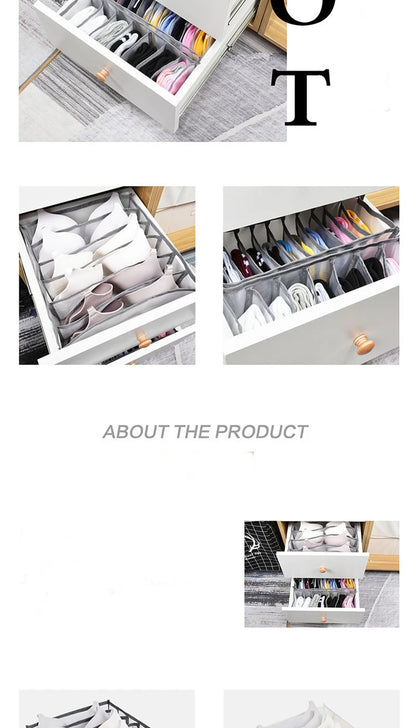 Organizer For Underwear Socks Bra Pants Scarf Tie Storage Box Jeans Clothing Organization Dividers For Drawers Clothes Organizer