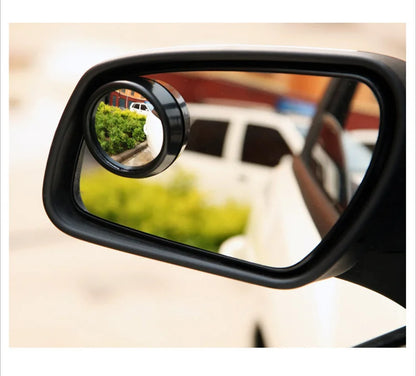 Car Rearview Mirror Car Blind Spot Mirror 360° Car Reversing Assist Mirror Glass Bezel-less Fan-shaped Small Round Mirror