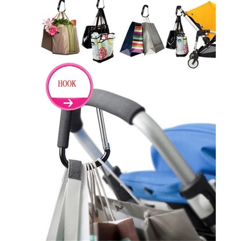 Sponge Baby Stroller Hook Aluminum Alloy Stroller Shopping Hook Accessories Pram Hooks For Baby Car Carriage Buggy