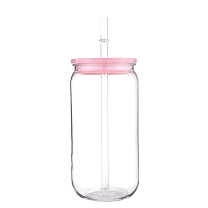 16oz PET Plastic Cups Equipped With Replaceable Colored Lid And Straw Can Hold Soda Juice Drinks Milks High Quality Cups
