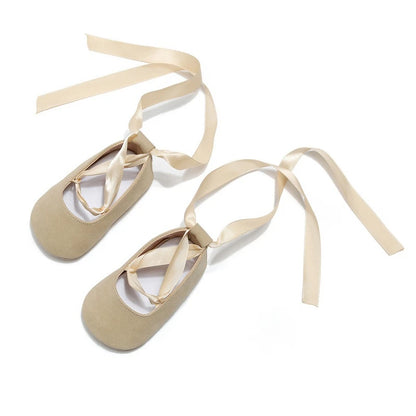 Baby Girls Shoes Non-Slip Rubber Sole Ballet Slippers Princess Dress Wedding Shoes