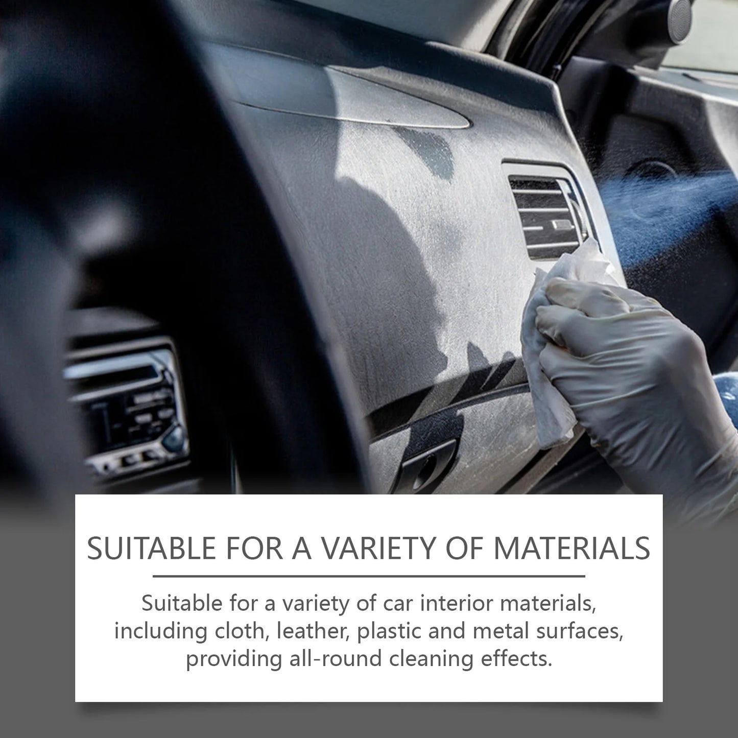 Premium Car Interior Cleaner Spray - Leather Fabric Plastic Cleaner&Protector Auto&Detailing Stain Removal Odor Eliminator Kit