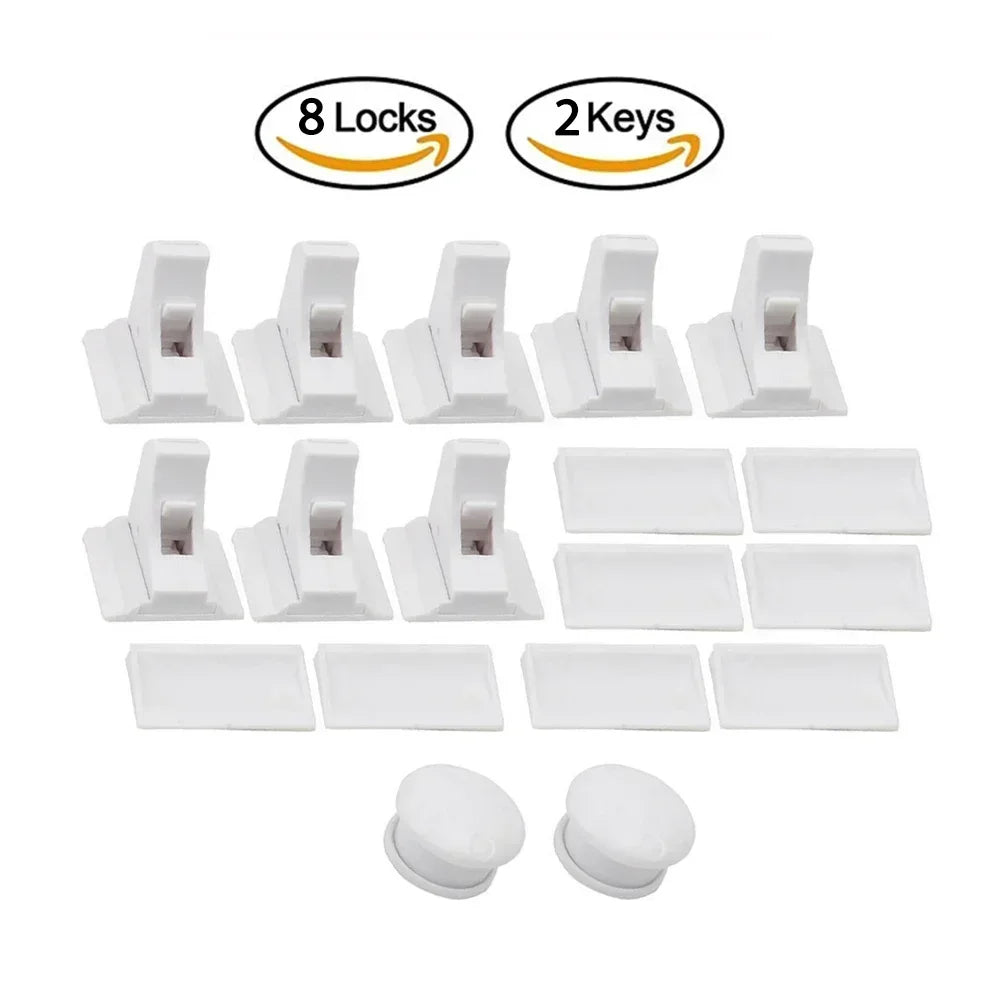 Child Safety Lock with Magnetic Keep Your Kids Safe Children's Lock Ideal Drawer Cabinet Door Safety for Toddler Baby Protection