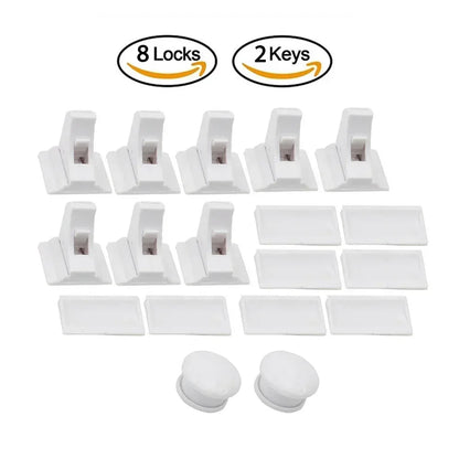 Child Safety Lock with Magnetic Keep Your Kids Safe Children's Lock Ideal Drawer Cabinet Door Safety for Toddler Baby Protection