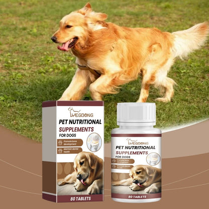 Calciums Supplements for Dogs, 80 Tablets Health Bone Joint Maintenance