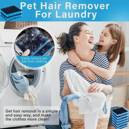 3/6/12/24pcs Pet Hair Remover For Laundry Washer Lint Catcher Dog Hair Catcher Hair Removal Filter Sponge Washing  Accessories